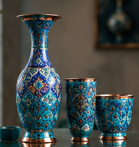 گلدان میناکاری